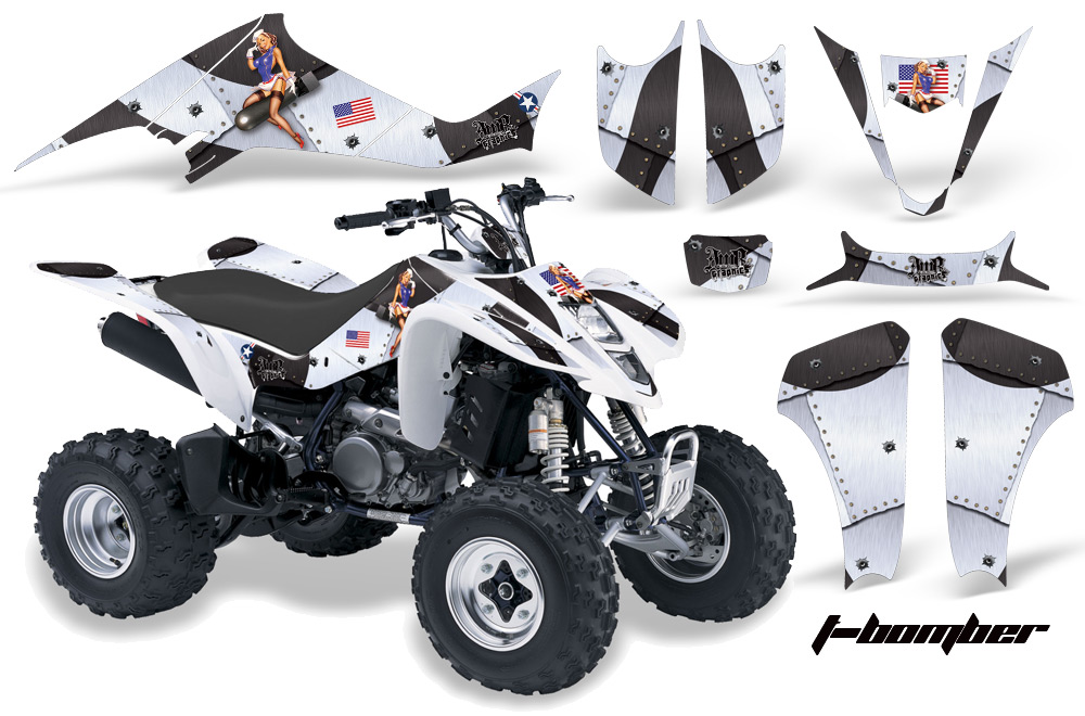 Suzuki LTZ400 03-08 Graphics Kit TBomber White